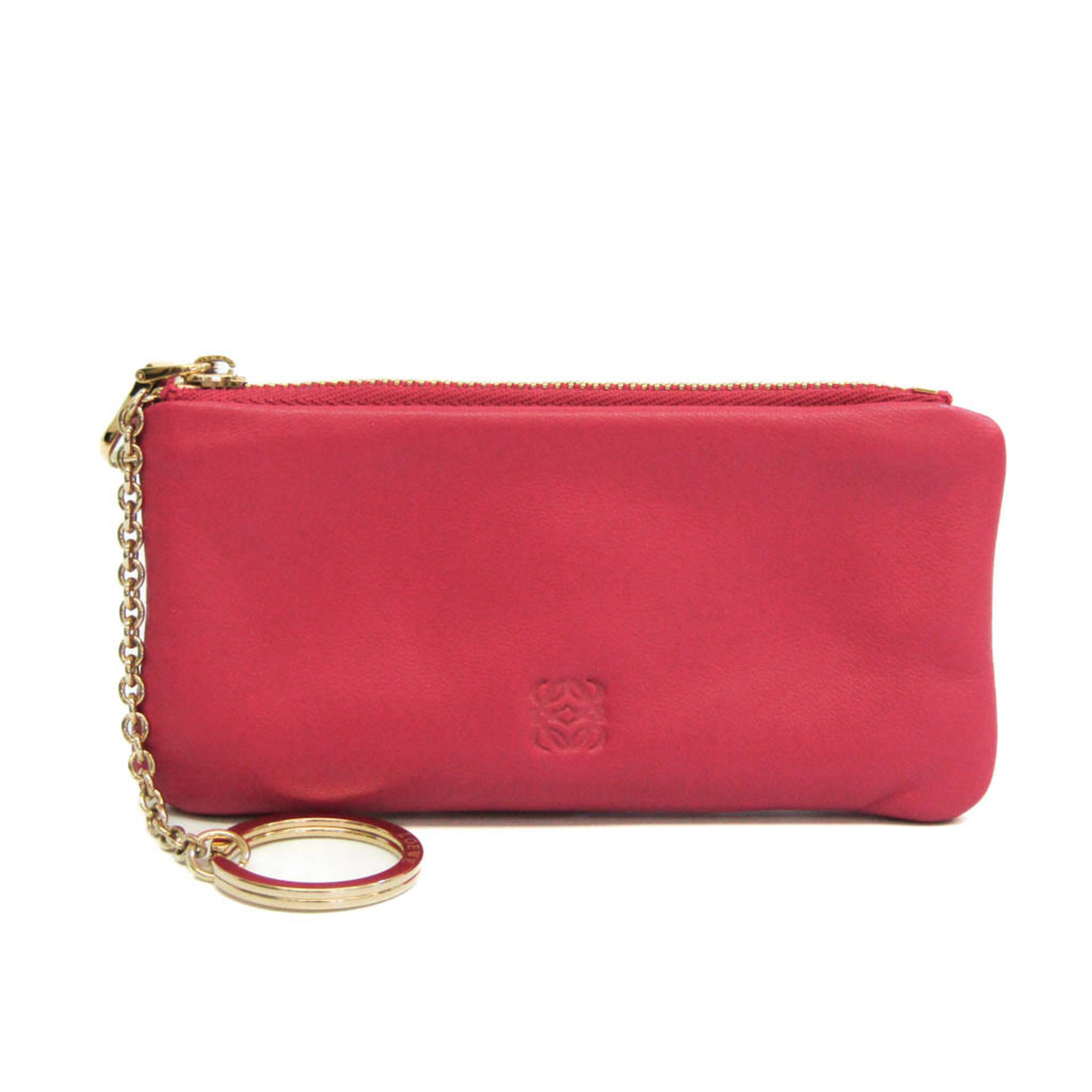 Loewe 182.82.954 Women's Leather Coin Purse/Coin Case Pink